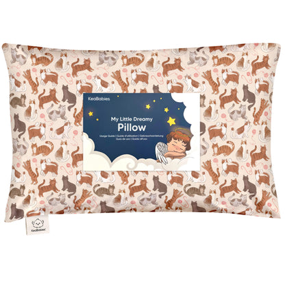Toddler Pillow with Pillowcase 13x18 My Little Dreamy Pillow(Jolly Rainbow)