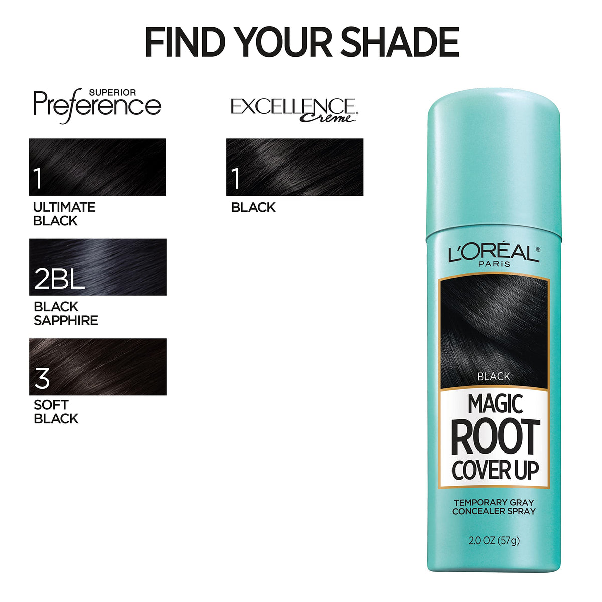 L'Oreal Paris Magic Root Gray Hair Cover Up, Medium Brown, 2 oz, 2 Count