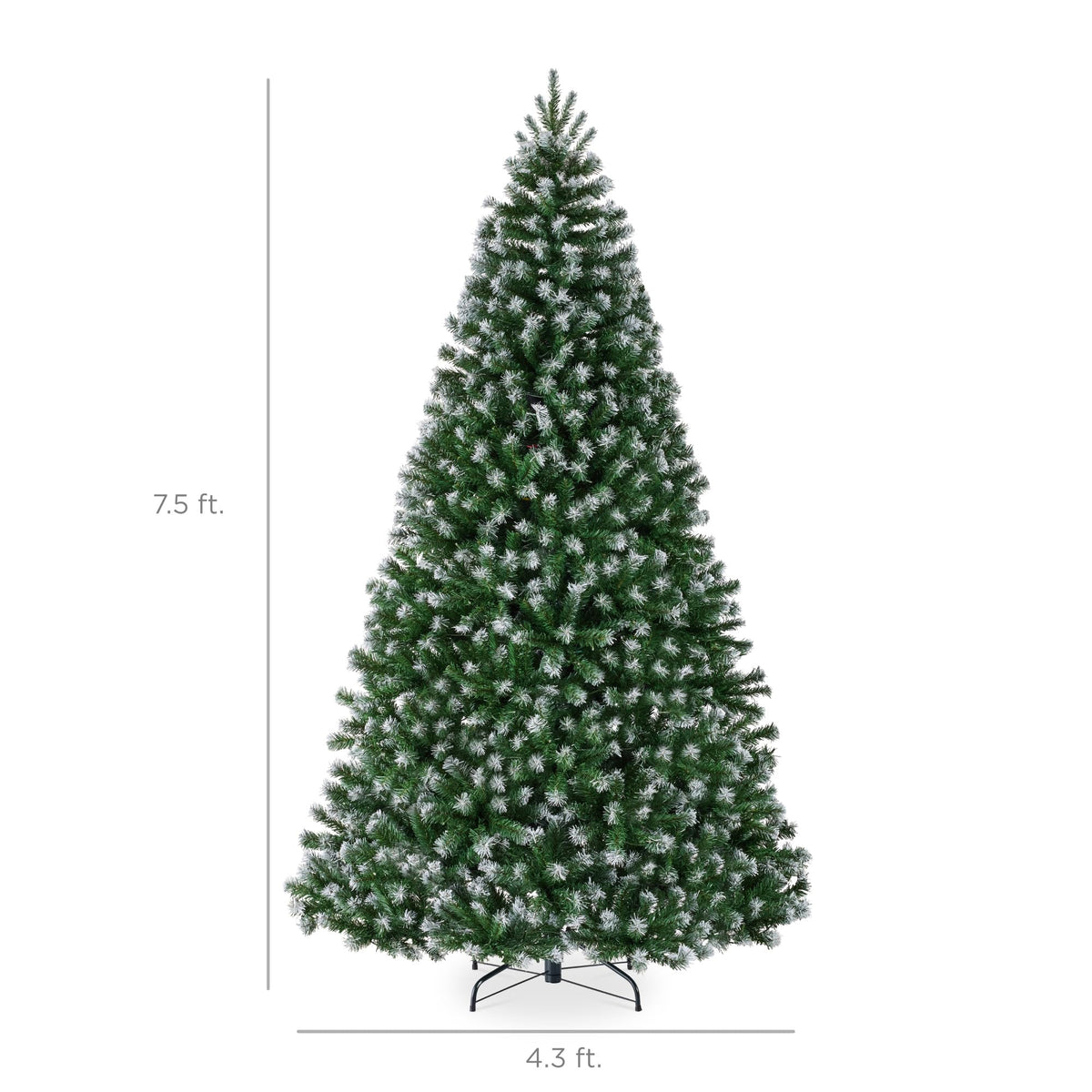 Best Choice Products Artificial Christmas Tree, 6ft Premium Unlit Realistic Spruce Holiday Décor w/Dense Branches, Easy Assembly, Metal Base - Green Spruce