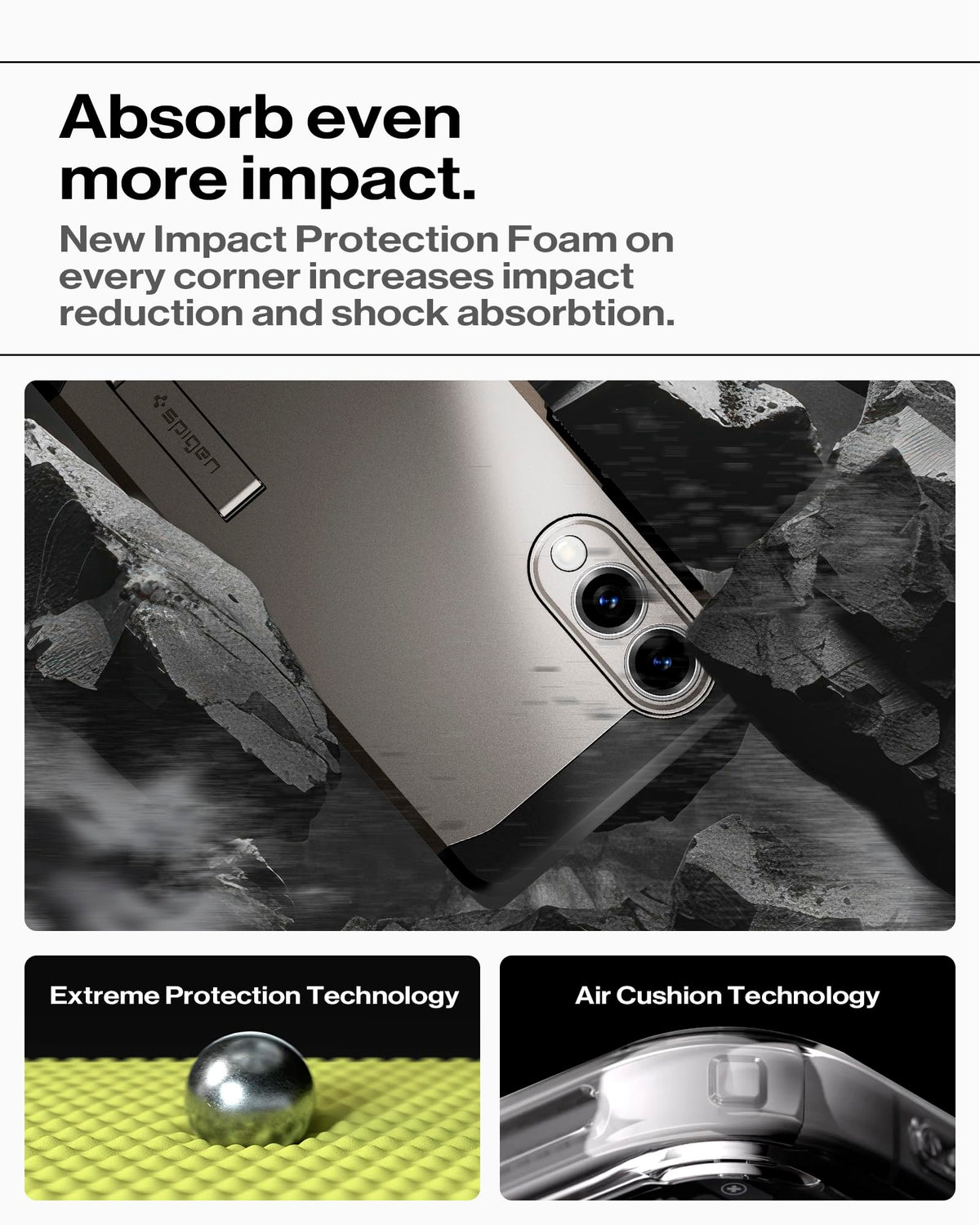 Spigen for Galaxy S26 Case, Tough Armor MagFit [Kickstand] [Compatible with MagSafe] [Military-Grade Protection] - Black