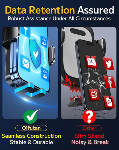 Qifutan Dash Mounted Holders Phone Holders for Your Car Phone Mount for Car Windshield Dashboard Air Vent Universal Pads Mats Mounts Hands Free Automobile Cell Phone Holder Fit for iPhone Smartphone