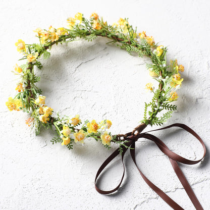 Pink Bohemian Flower Crown, Fairy Babys Breath Flower Headband