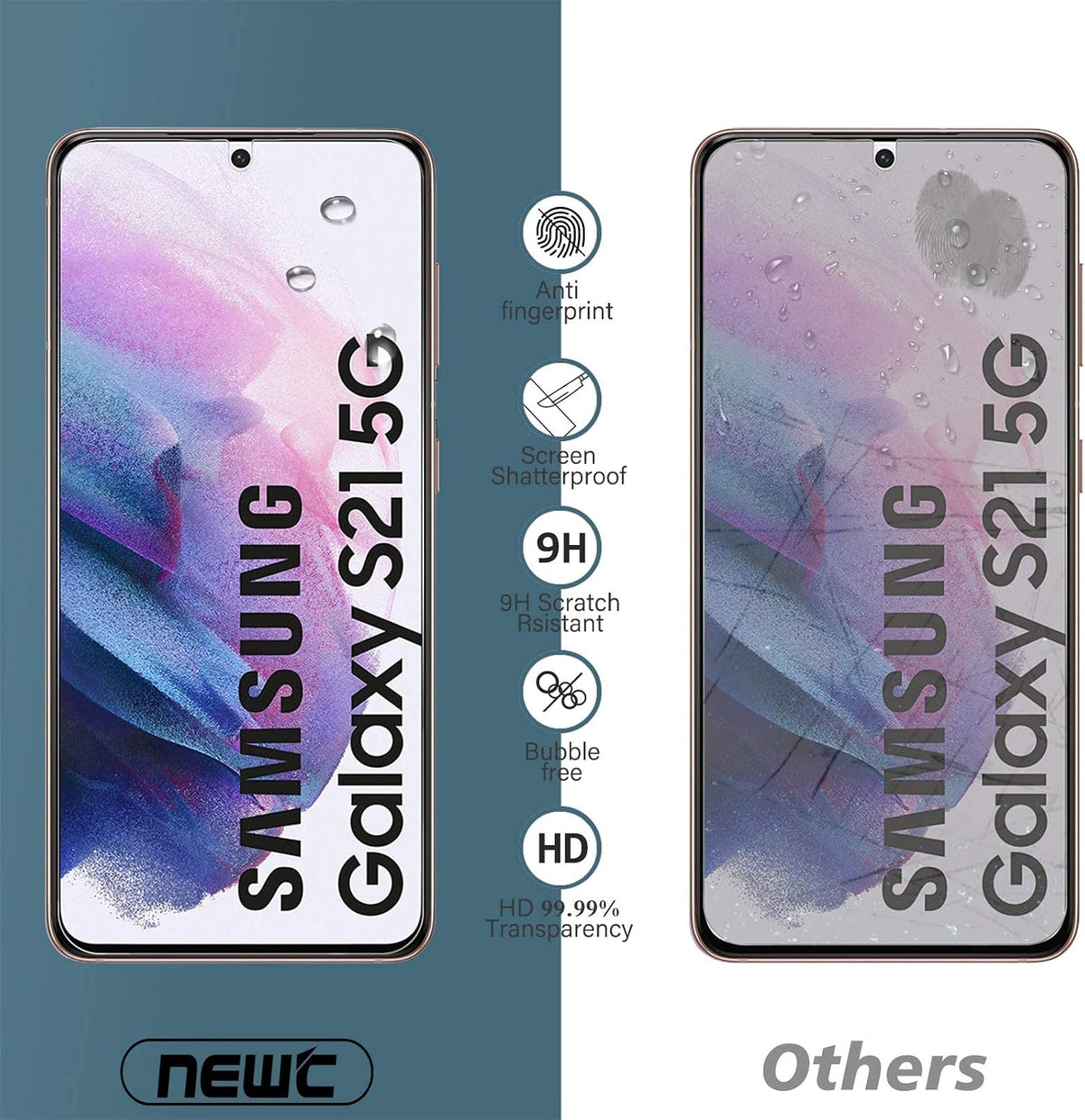NEW'C for Samsung Galaxy S23 6.1" (SM-S911),Screen Protector Tempered Glass