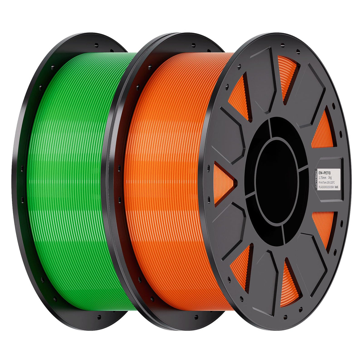 Creality PETG Filament 1.75mm 4KG, Black+White+Blue+Red, Total 4-Pack