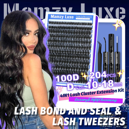 Lash Clusters Wispy 60D Eyelash Clusters 10-18mm Fluff Cluster Eyelash Extensions D Curl No Plastic Feel Individual Lashes Extension 240 Pcs Versatile False Eyelashes Clusters