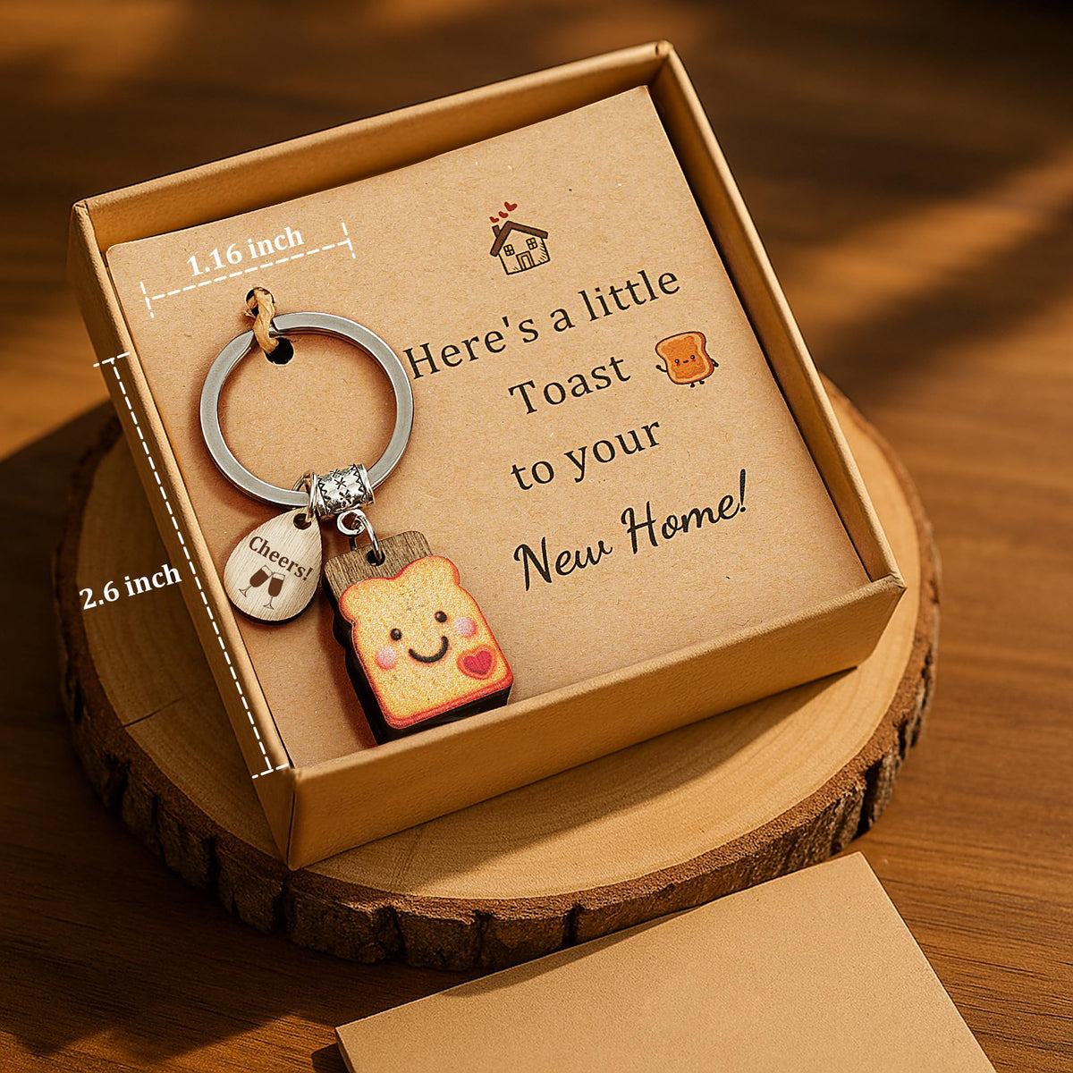 Toast Keychain for Girls New Beginnings Congratulations Gifts