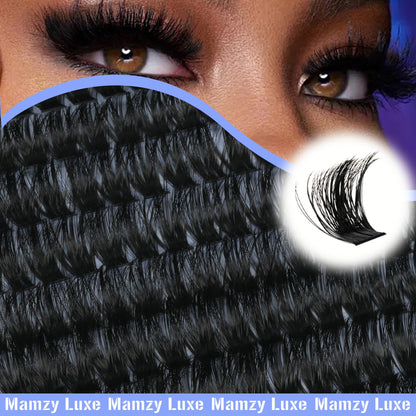 Lash Clusters Wispy 60D Eyelash Clusters 10-18mm Fluff Cluster Eyelash Extensions D Curl No Plastic Feel Individual Lashes Extension 240 Pcs Versatile False Eyelashes Clusters