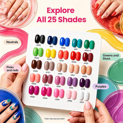 Beetles Gel Nail Polish Kit with U V Light - 80Pcs 55 Colors Gel Nail Kit