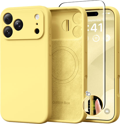 GolbinBox Magnetic for iPhone 13/14 Case, Silicone Cover, Blackcurrant