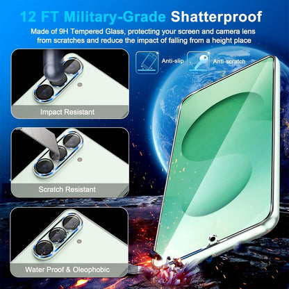 firtstnow 3 Pack for Samsung Galaxy S26 Ultra Screen Protector Tempered Glass + 3 Pack Camera Lens Protector, Military Grade Shatterproof, 9H Hardness, Fingerprint Unlock,Case Friendly 6.9 Inch