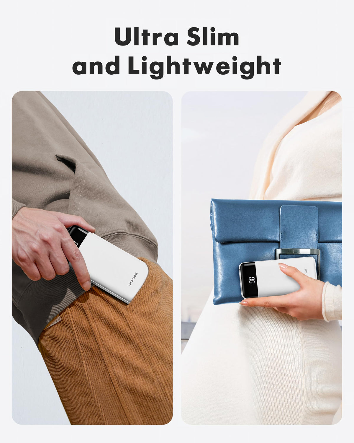charmast Portable Charger Power Bank with Reinforced Built-in 4 Cables