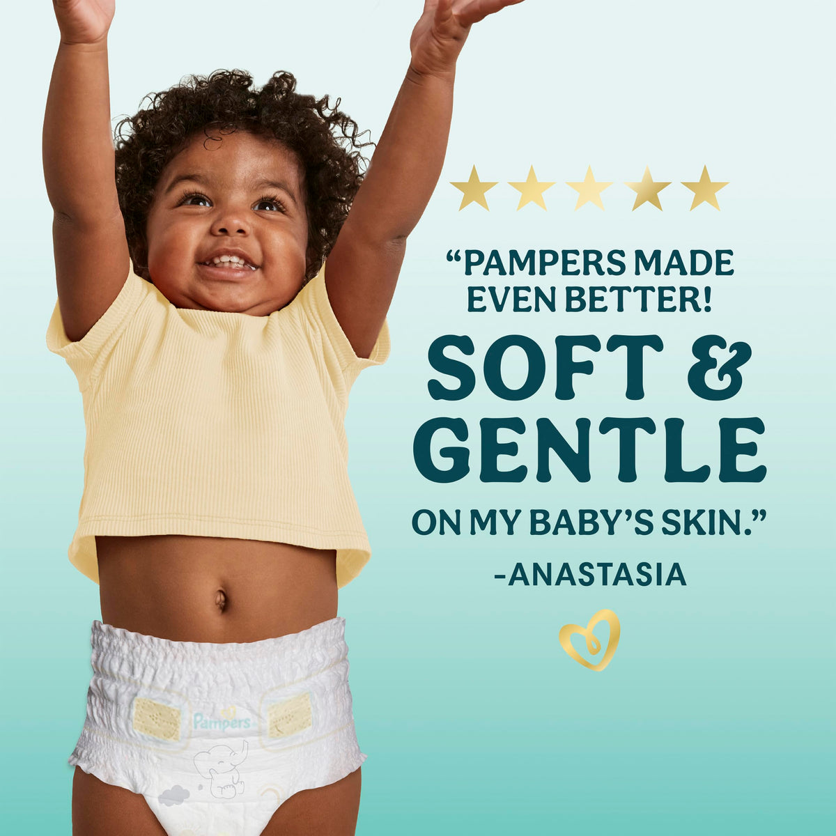 Pampers Diapers - Swaddlers 360° - Size 5, 116 Count, up to 100% Leakproof Comfy Dry Fit, Designed for Easy Changes, Pull On Baby Diaper