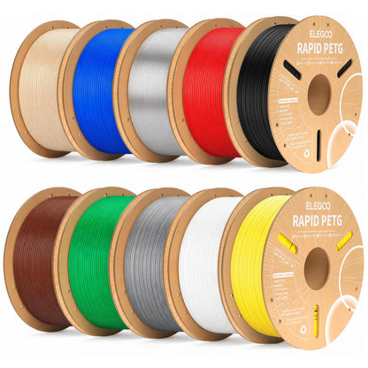 ELEGOO Rapid PETG 3D Printer Filament 1.75mm Black 1KG
