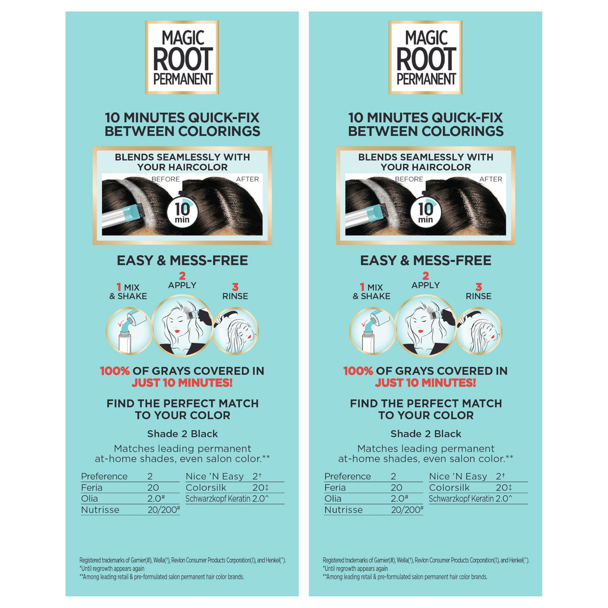 L'Oreal Paris Magic Root Permanent Hair Color Kit, 100% Gray Hair Coverage In Just 10 Minutes, Precision Brush Applicator for Seamless Application, 4 Dark Brown (1 Count)
