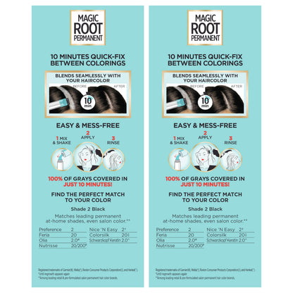 L'Oreal Paris Magic Root Permanent Hair Color Kit, 100% Gray Hair Coverage In Just 10 Minutes, Precision Brush Applicator for Seamless Application, 4 Dark Brown (1 Count)
