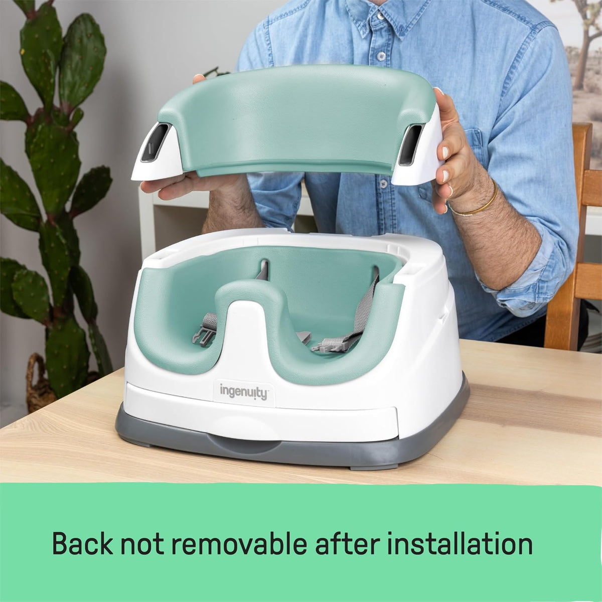 Ingenuity Baby Base 2-in-1 Booster Seat with Tray, Feeding & Floor Seat