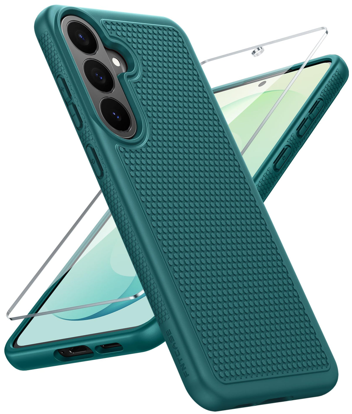 FNTCASE for Google Pixel 9a Case: Green Non Slip Textured