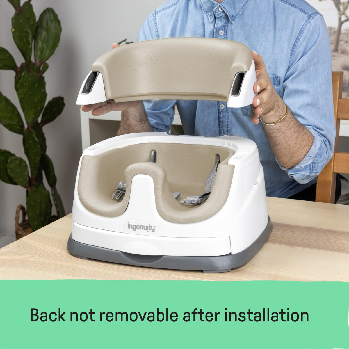 Ingenuity Baby Base 2-in-1 Booster Seat with Tray, Feeding & Floor Seat