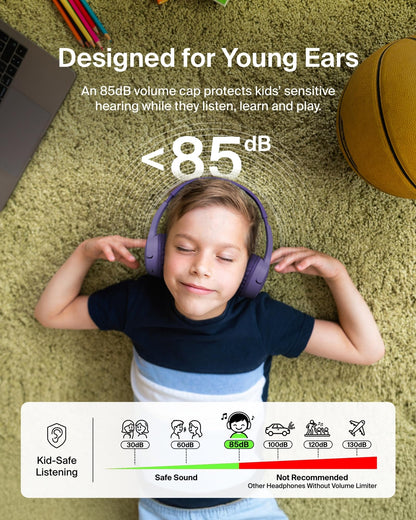 Belkin SoundForm Mini Kids Headphones, Wireless&Wired, 30H Playime, School