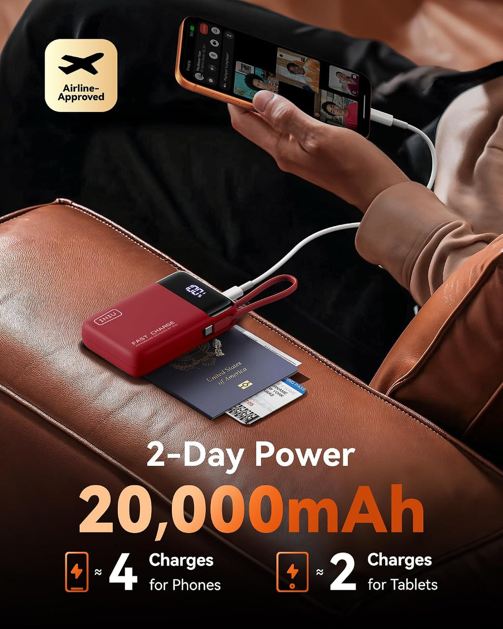 INIU Portable Charger, Smaller 45W Fast Charging Power Bank, 10000mAh Black
