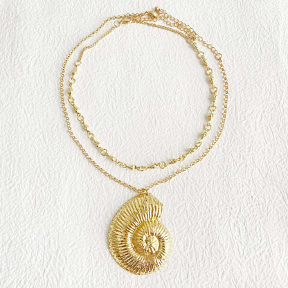 Halloween Gold Conch Necklace Jewelry Accessory for Women