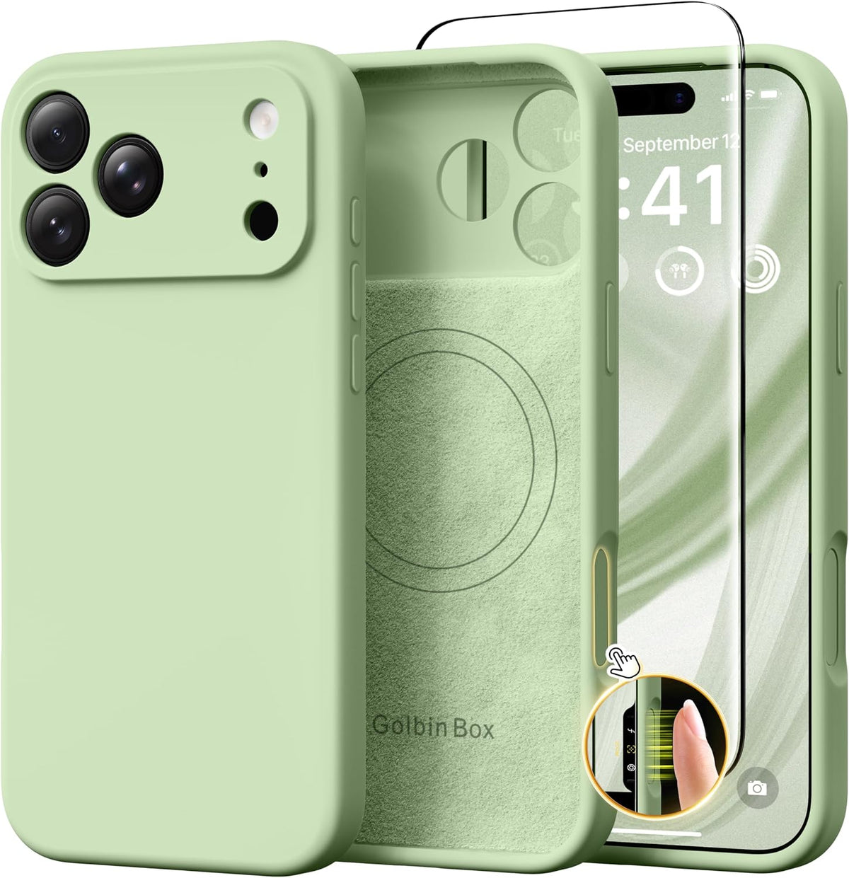 GolbinBox Magnetic for iPhone 13/14 Case, Silicone Cover, Blackcurrant