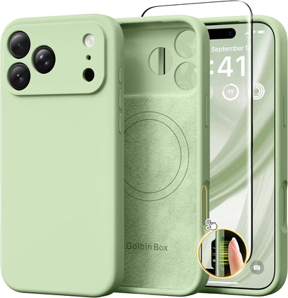 GolbinBox Magnetic for iPhone 13/14 Case, Silicone Cover, Blackcurrant
