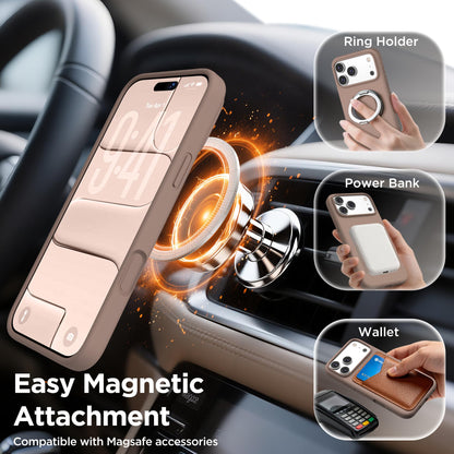 Magnetic for iPhone 18 Pro /17 Pro Case Silicone, Wine Red