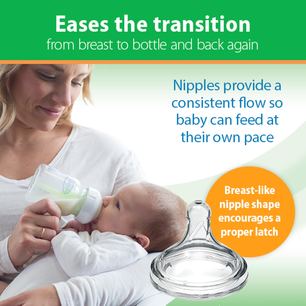 Dr. Brown's Anti-Colic Options+ Wide-Neck Glass Baby Bottle, 5 oz, 1-Pack