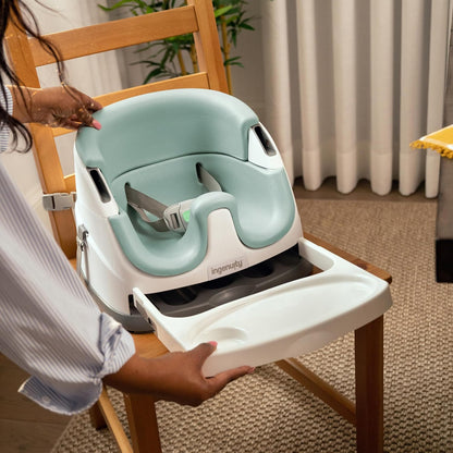 Ingenuity Baby Base 2-in-1 Booster Seat with Tray, Feeding & Floor Seat