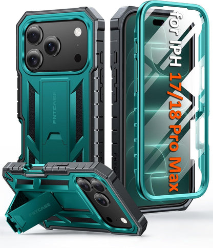 FNTCASE for iPhone 16 Case with Belt Clip and Built-in Screen Protector
