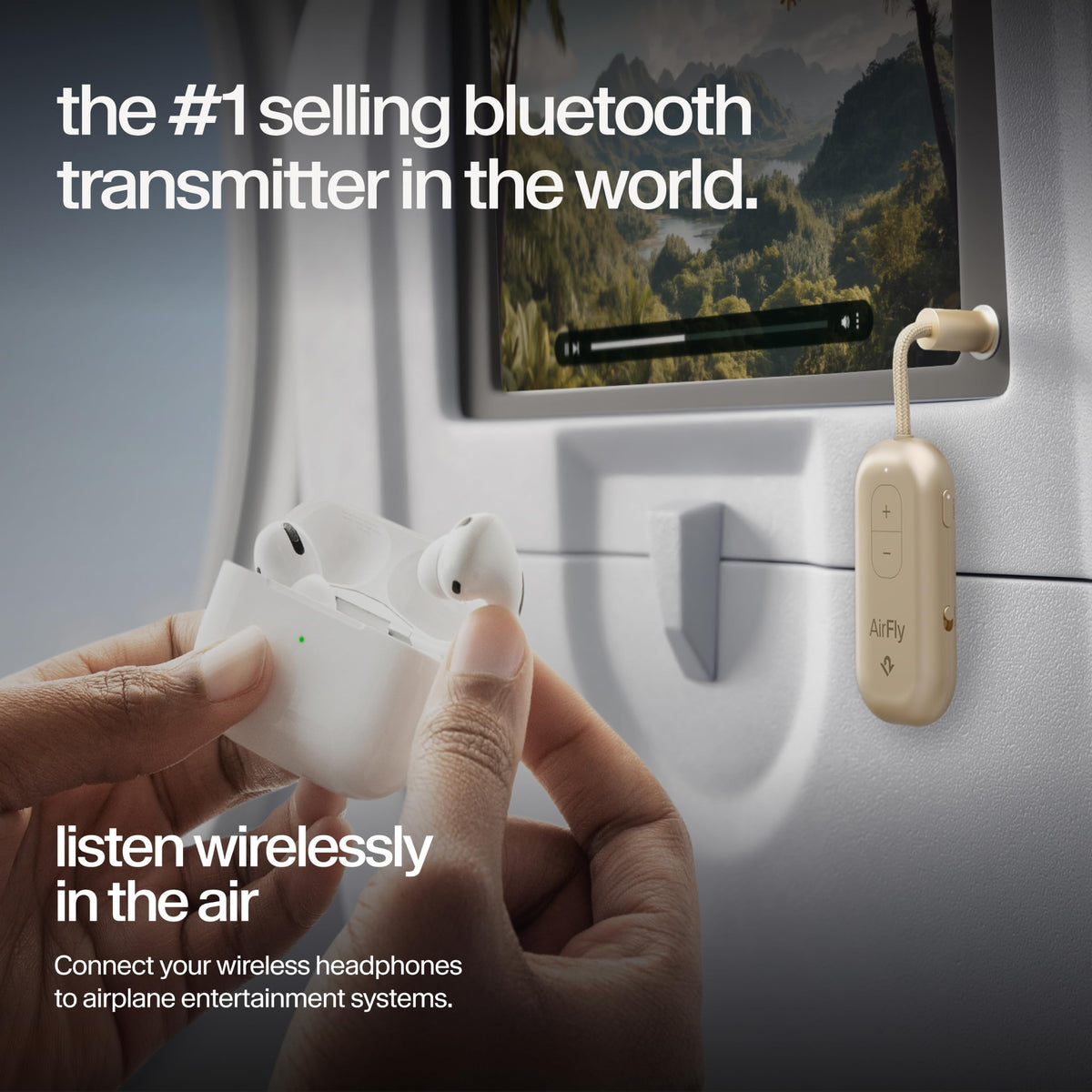 Twelve South AirFly SE, Bluetooth Wireless Audio Transmitter Adapter, White