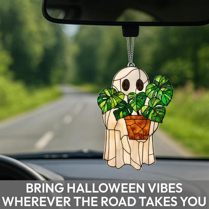 Halloween Plant Gifts, Stained Glass Window Hanging, Gothic Spooky Decor