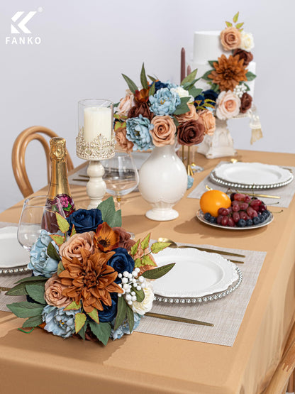 Fall Artificial Flowers DIY Bouquet Combo Faux Rose for Home Decor