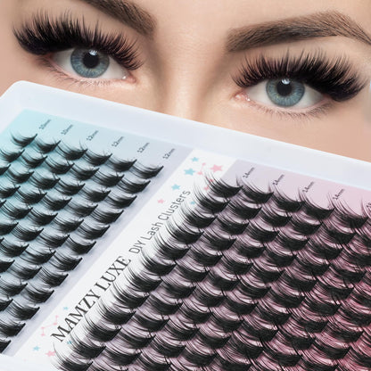 Lash Clusters Wispy 60D Eyelash Clusters 10-18mm Fluff Cluster Eyelash Extensions D Curl No Plastic Feel Individual Lashes Extension 240 Pcs Versatile False Eyelashes Clusters