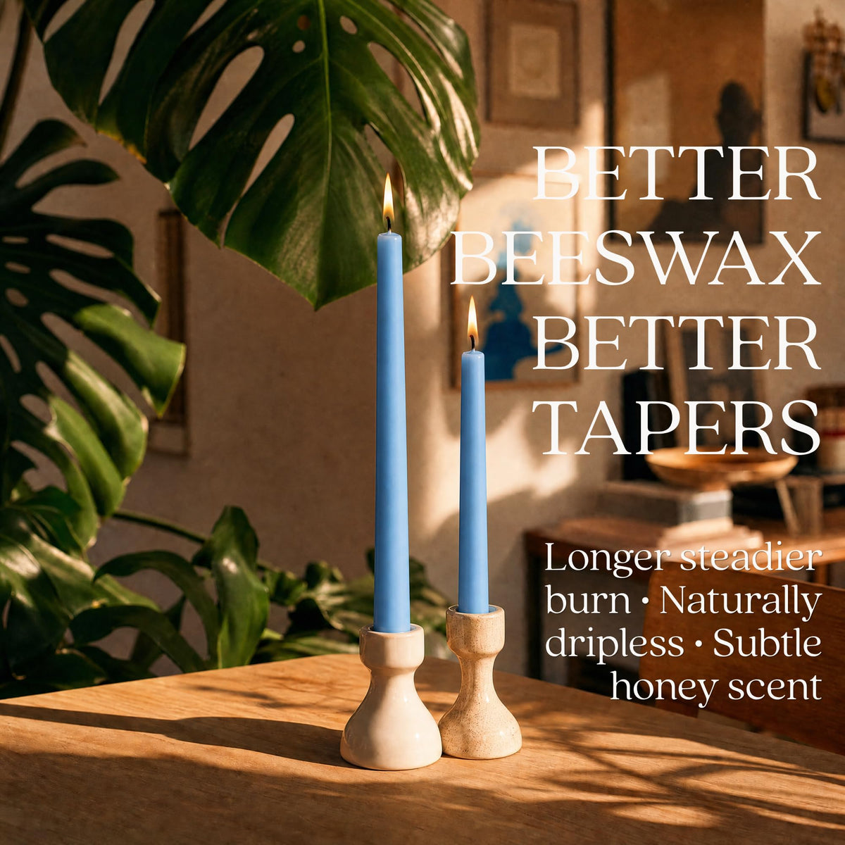 Taper Candles, 12 Inch Terracotta, 2 Count