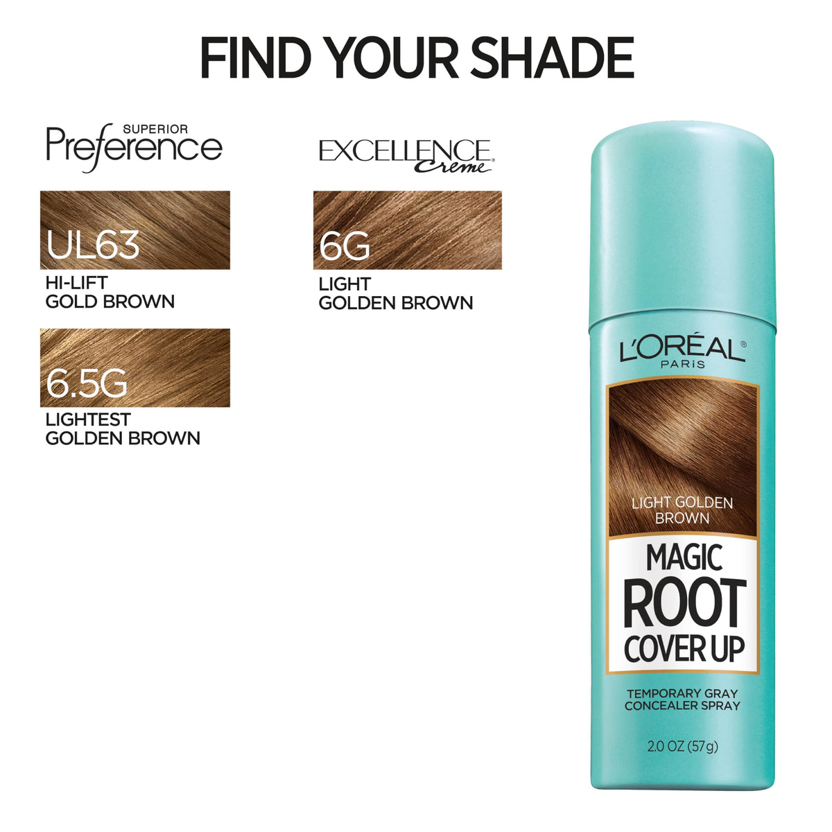 L'Oreal Paris Magic Root Gray Hair Cover Up, Medium Brown, 2 oz, 2 Count