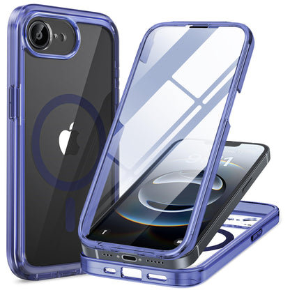 Miracase for iPhone 17e Case & iPhone 16e Case, Full-Body Phone with Built-in Glass Screen Protector, [Magnetic with MagSafe] Military Drop Proof 17 E/ 16 E Cover Bumper 6.1 inch, Black