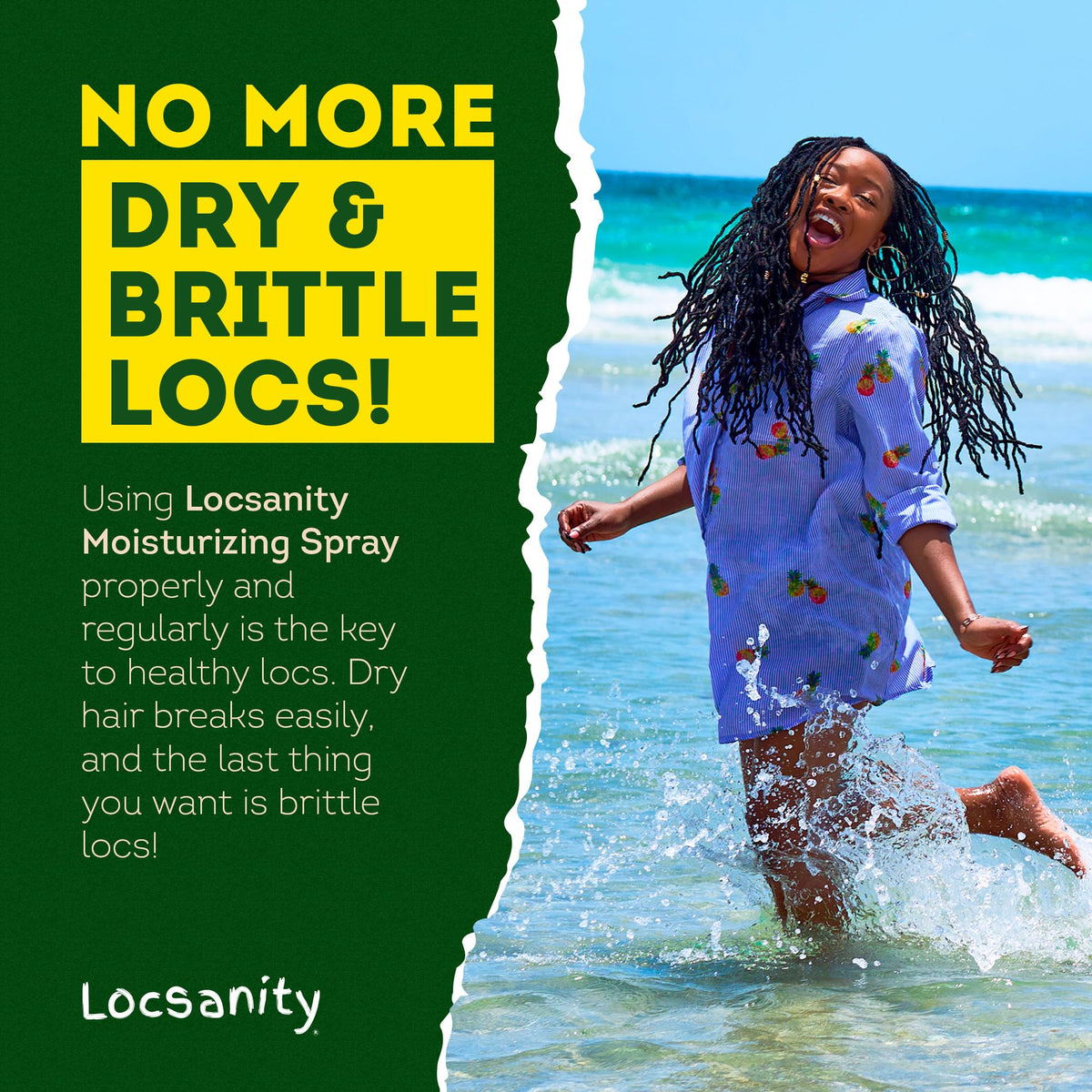 Loc Spray - Locsanity Daily Moisturizing Rosewater & Peppermint Spray for Locs, Dreadlocks - Lightweight Frizz Control Hair & Scalp Moisturizer - Natural Loc Care (8 fl oz)