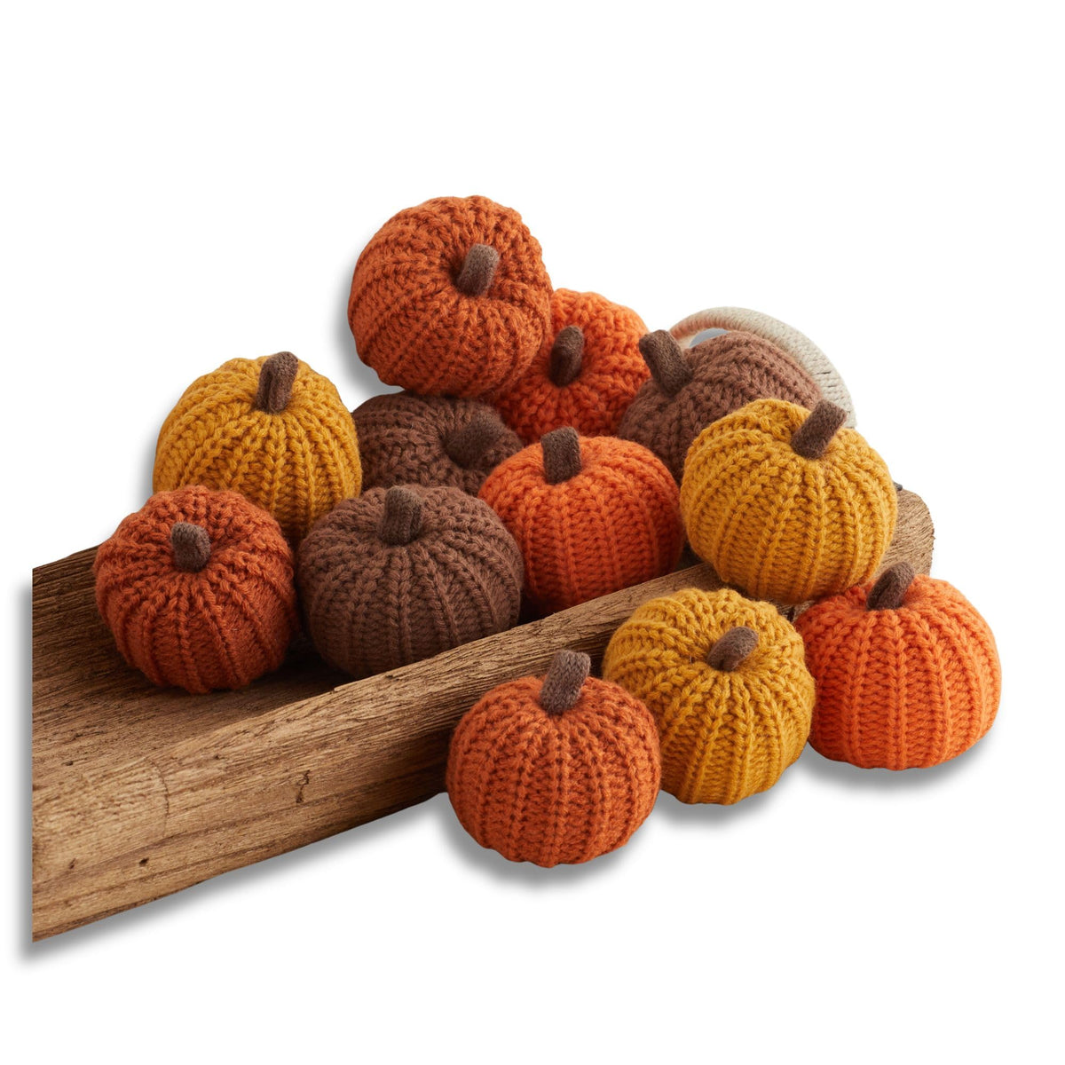 Mini Knit Pumpkins Set of 5, Fall Décor (Autumn Set)