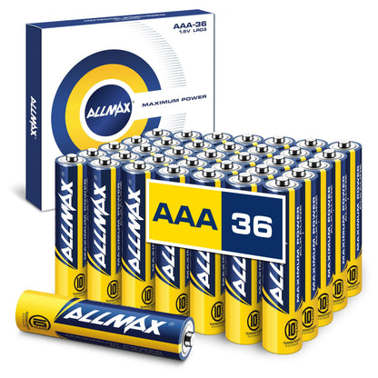 Allmax AAA (LR03) Maximum Power Alkaline Batteries (100 Count) – 1.5V