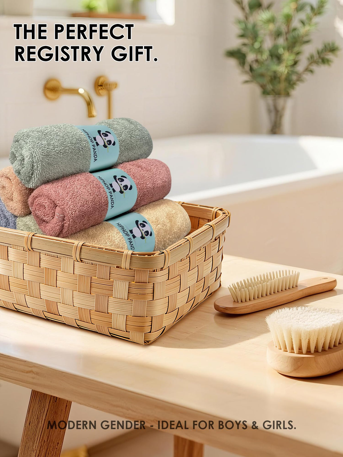 HIPHOP PANDA Soft Baby Washcloths, 2-Layer, 30 Pack Newborn Gift Set