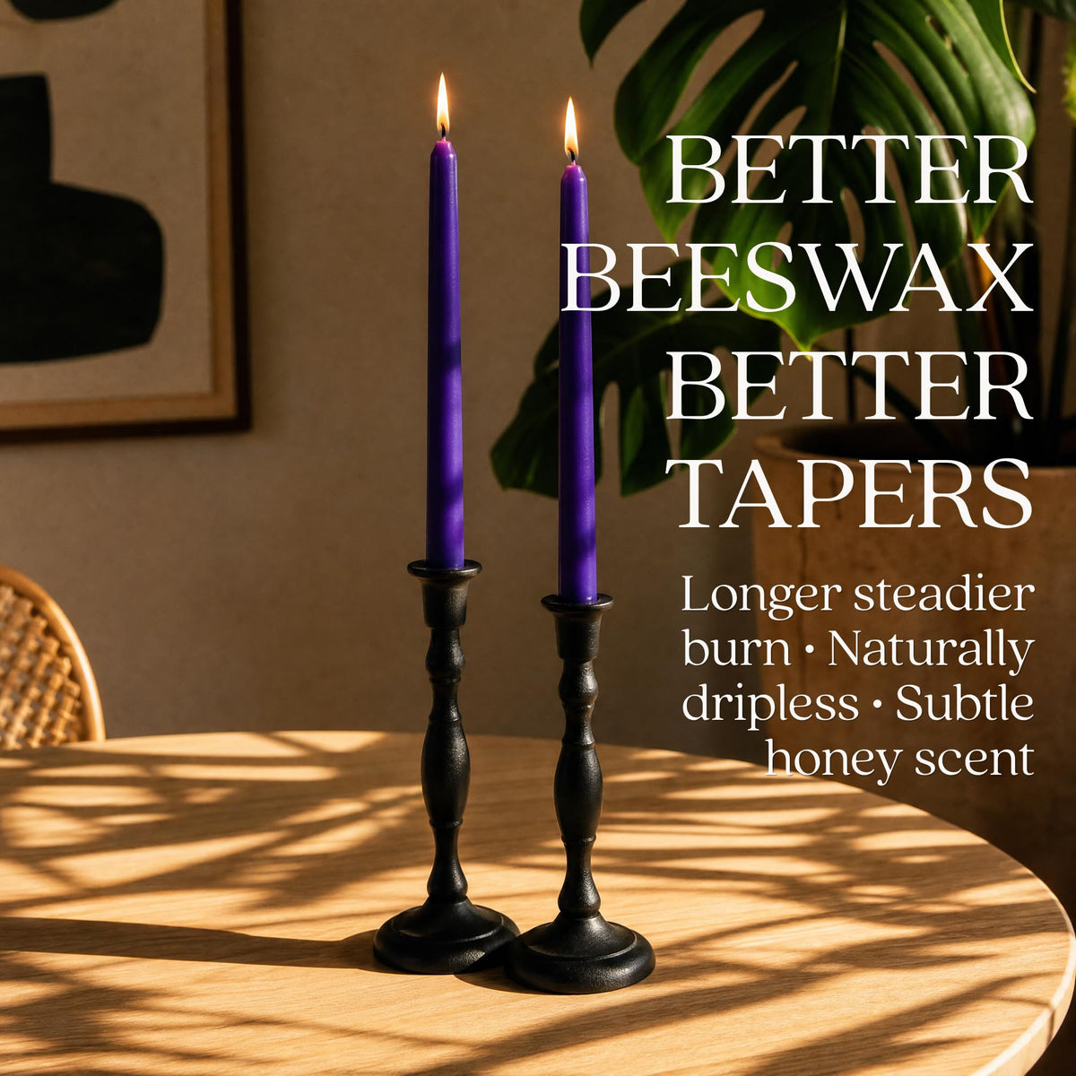 Taper Candles, 12 Inch Terracotta, 2 Count