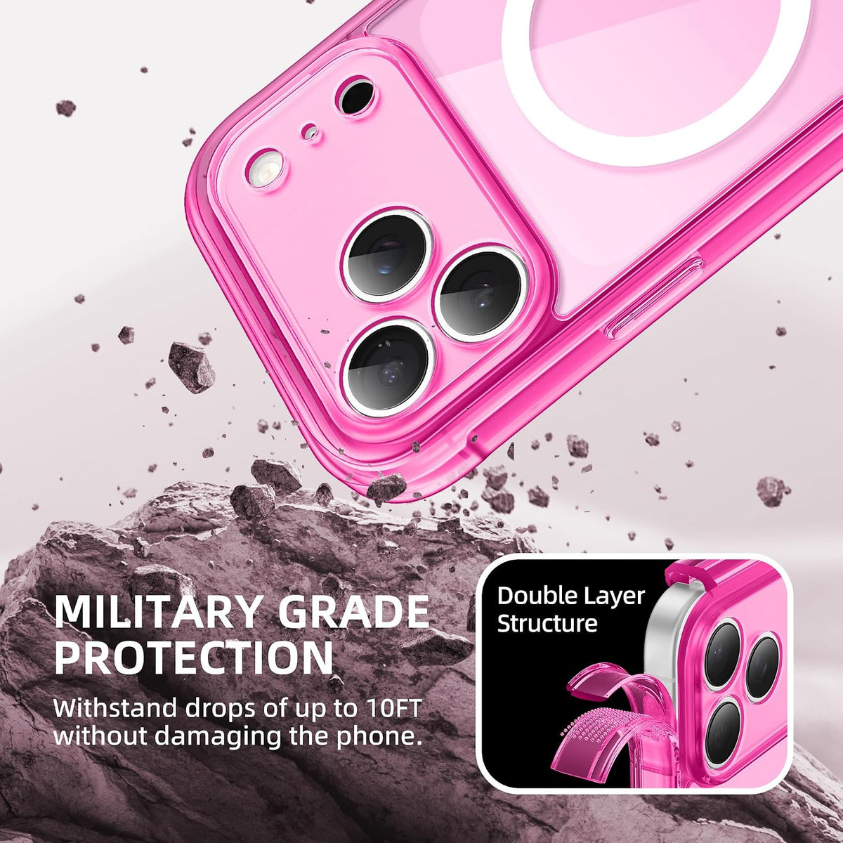BERFY for iPhone 16 Pro Max Case, Fit for MagSafe