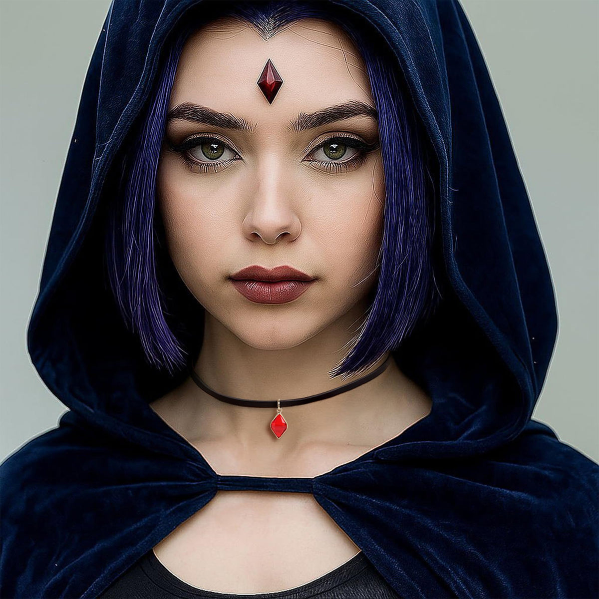 Halloween Heart Necklace for Women Vampire Raven Choker Necklace