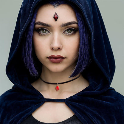 Halloween Heart Necklace for Women Vampire Raven Choker Necklace