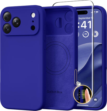 GolbinBox Magnetic for iPhone 13/14 Case, Silicone Cover, Blackcurrant