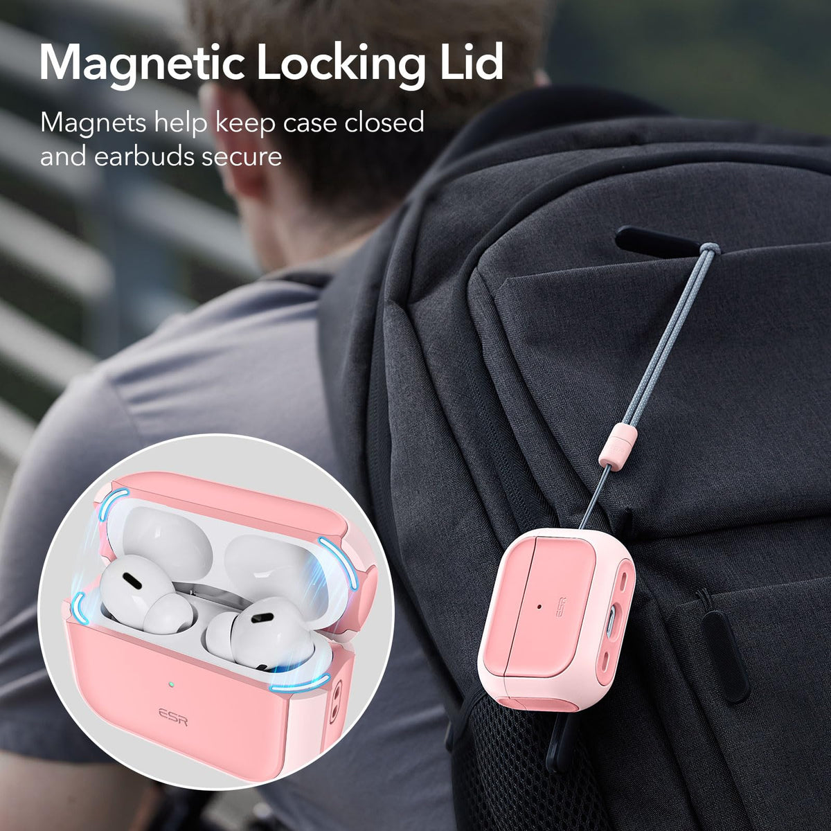 ESR for AirPods Pro 2 Case, Compatible with MagSafe, White