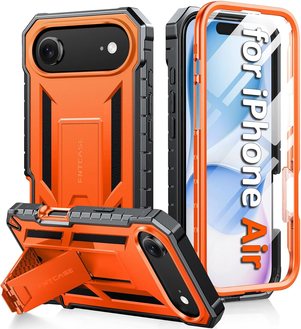 FNTCASE for iPhone 16 Case with Belt Clip and Built-in Screen Protector