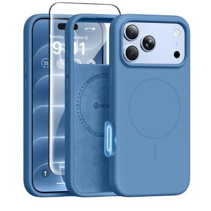 GONEZ for iPhone 18 Pro Max Case/iPhone 17 Pro Max Case, Mist Blue
